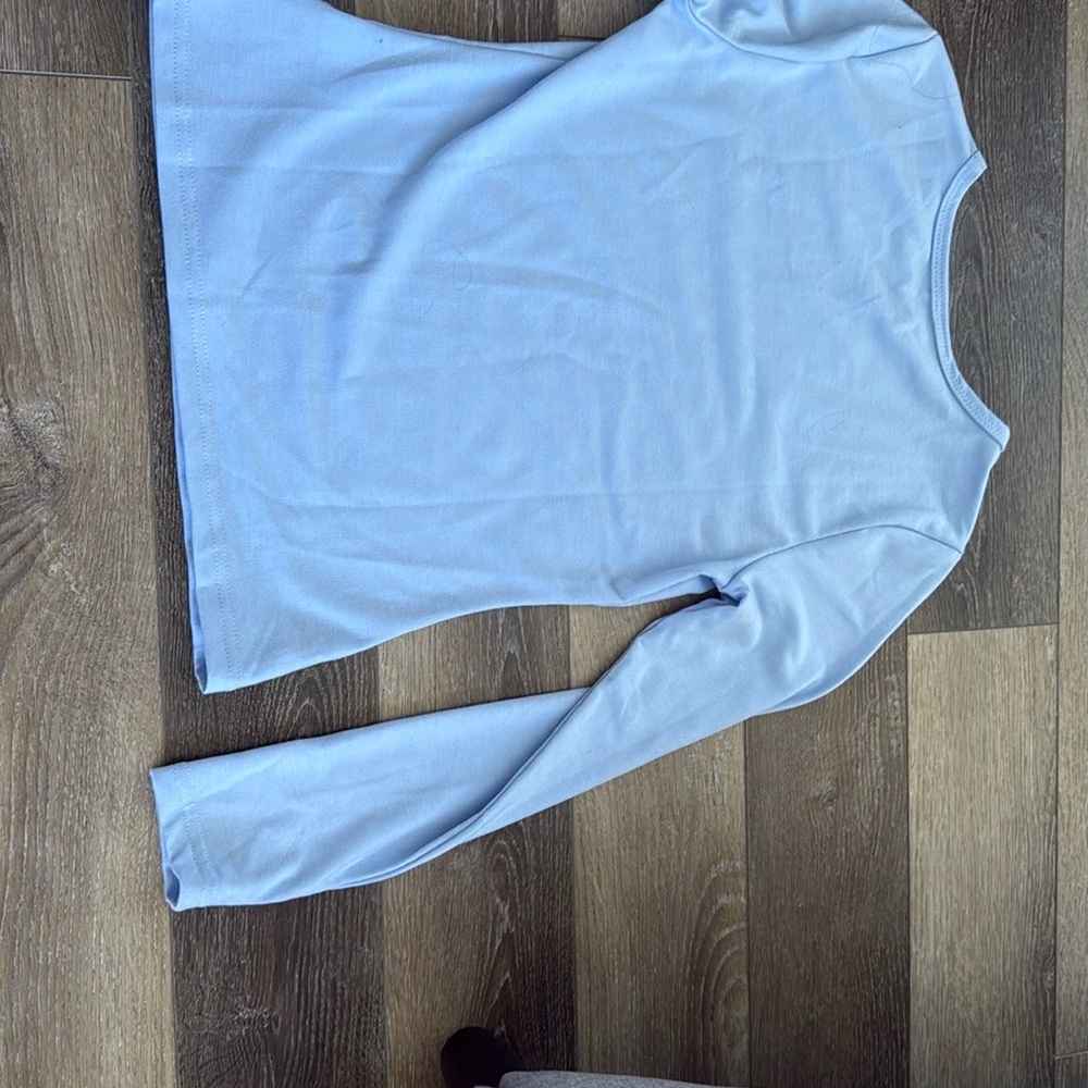 LARA Blue Fitted Long Sleeve Dress